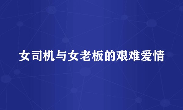 女司机与女老板的艰难爱情
