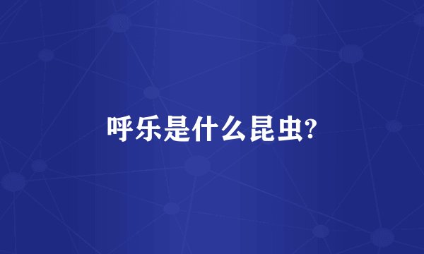 呼乐是什么昆虫?