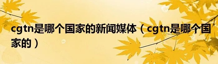 cgtn是哪个国家的新闻媒体（cgtn是哪个国家的）