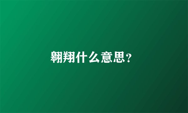 翱翔什么意思？