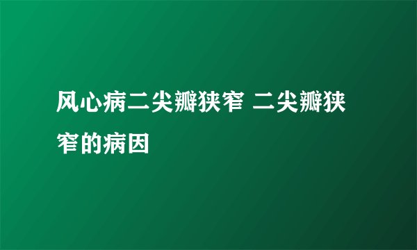 风心病二尖瓣狭窄 二尖瓣狭窄的病因