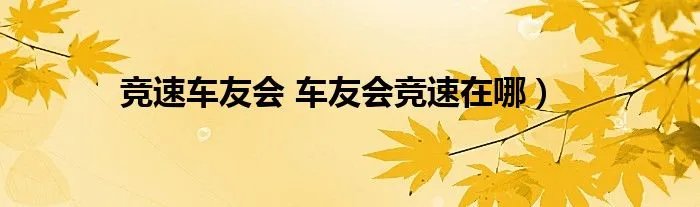 竞速车友会 车友会竞速在哪）