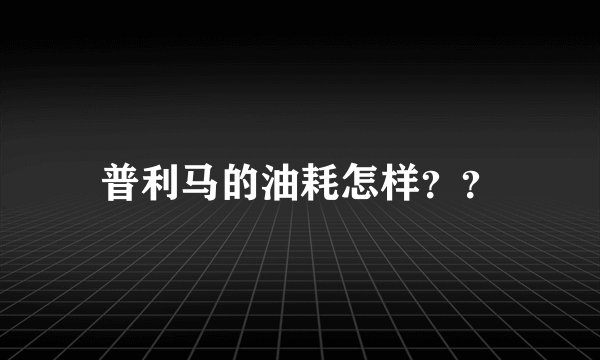 普利马的油耗怎样??
