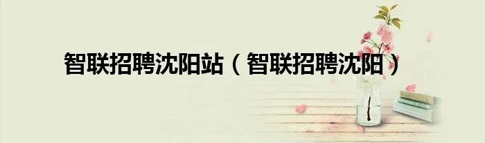 智联招聘沈阳站（智联招聘沈阳）