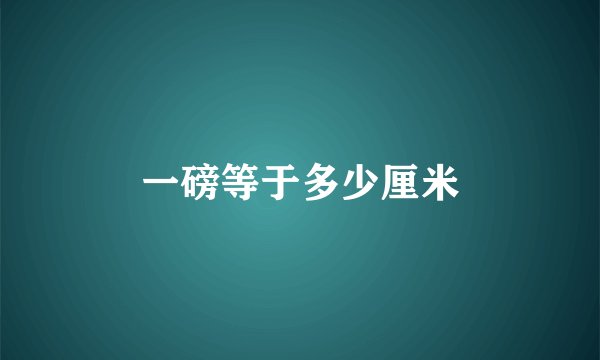 一磅等于多少厘米