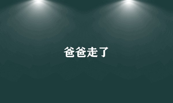 爸爸走了