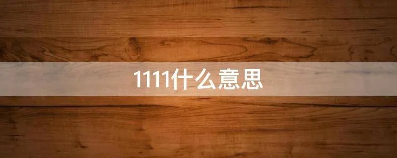 1111什么意思
