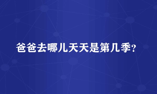 爸爸去哪儿天天是第几季？