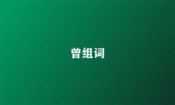 曾组词