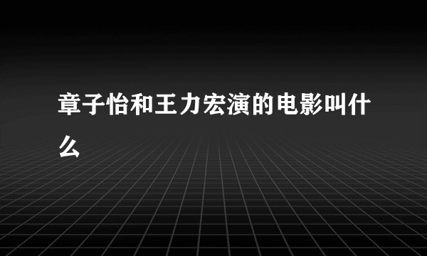 章子怡和王力宏演的电影叫什么