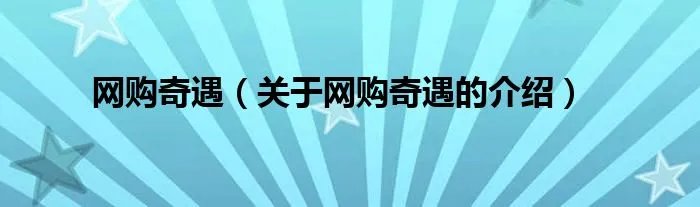 网购奇遇（关于网购奇遇的介绍）