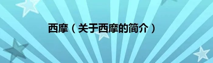 西摩（关于西摩的简介）