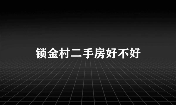 锁金村二手房好不好