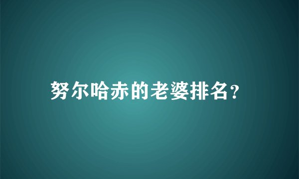 努尔哈赤的老婆排名?