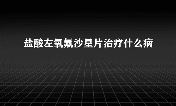 盐酸左氧氟沙星片治疗什么病