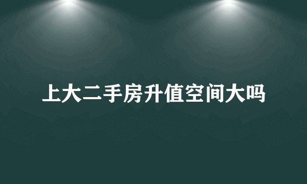 上大二手房升值空间大吗