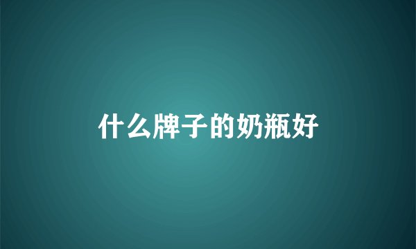 什么牌子的奶瓶好