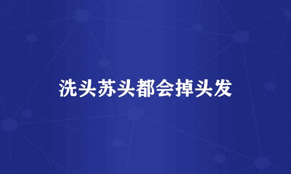 洗头苏头都会掉头发