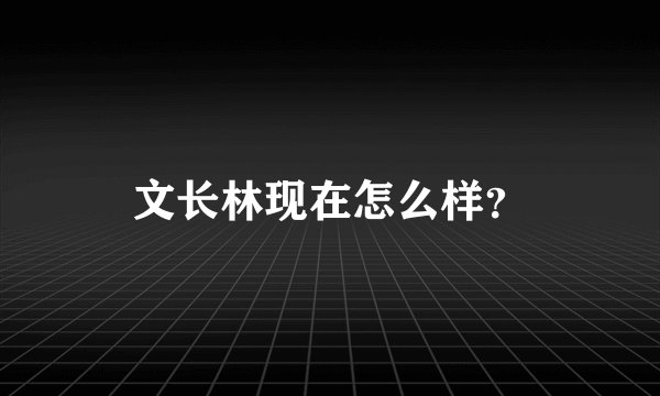 文长林现在怎么样？