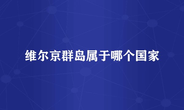 维尔京群岛属于哪个国家
