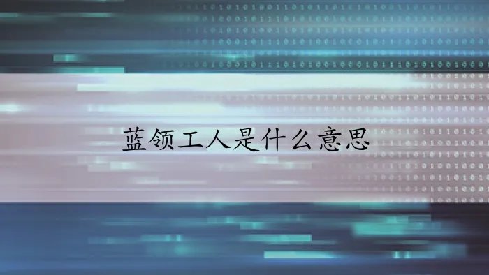 蓝领工人是什么意思