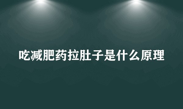 吃减肥药拉肚子是什么原理