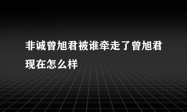 非诚曾旭君被谁牵走了曾旭君现在怎么样