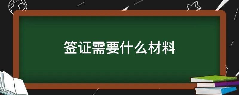 签证需要什么材料