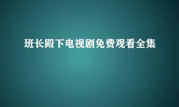 班长殿下电视剧免费观看全集