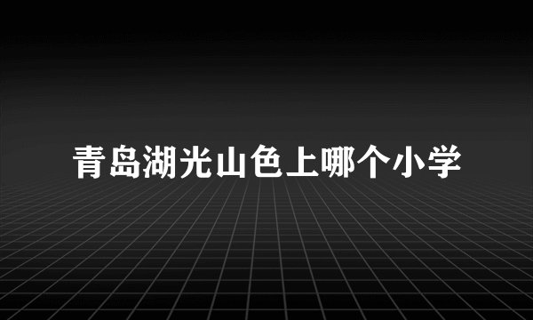 青岛湖光山色上哪个小学