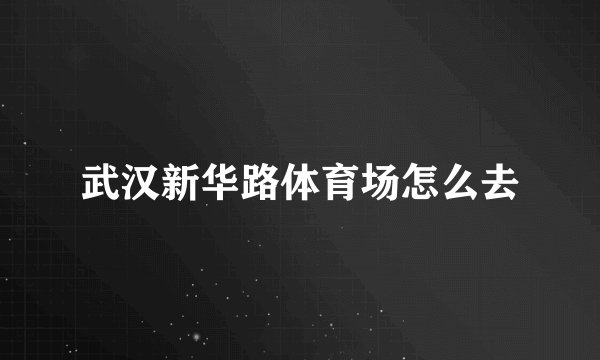 武汉新华路体育场怎么去
