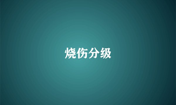 烧伤分级