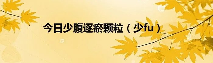 今日少腹逐瘀颗粒（少fu）