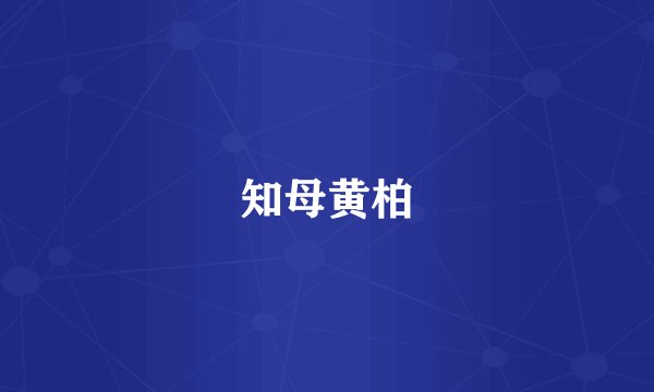 知母黄柏