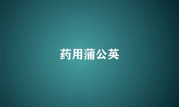 药用蒲公英