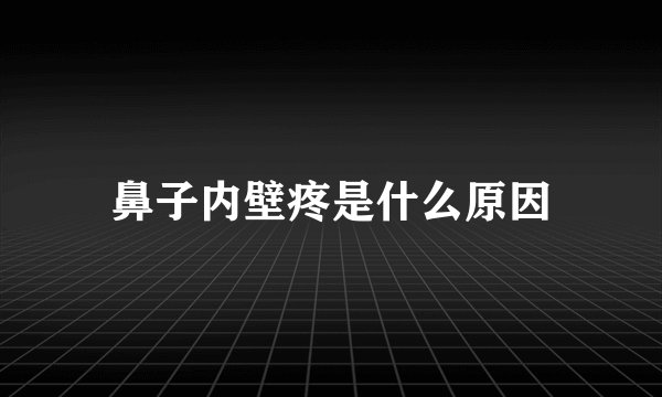 鼻子内壁疼是什么原因