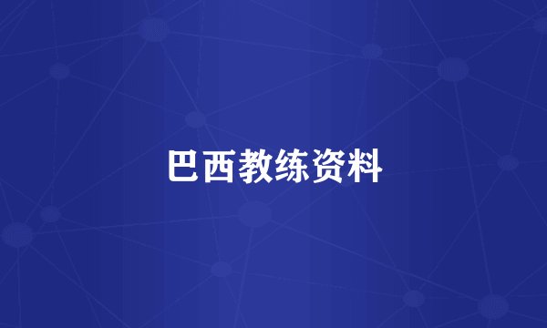 巴西教练资料