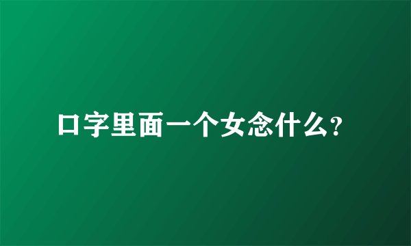 口字里面一个女念什么？