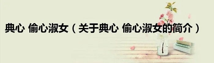 典心 偷心淑女（关于典心 偷心淑女的简介）