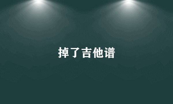 掉了吉他谱