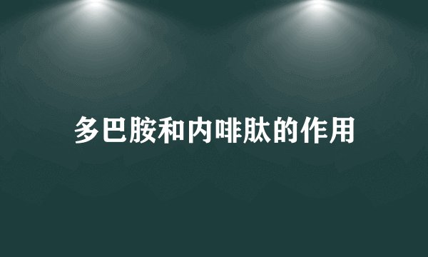 多巴胺和内啡肽的作用