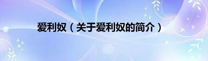 爱利奴（关于爱利奴的简介）