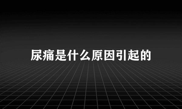 尿痛是什么原因引起的