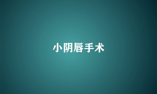 小阴唇手术